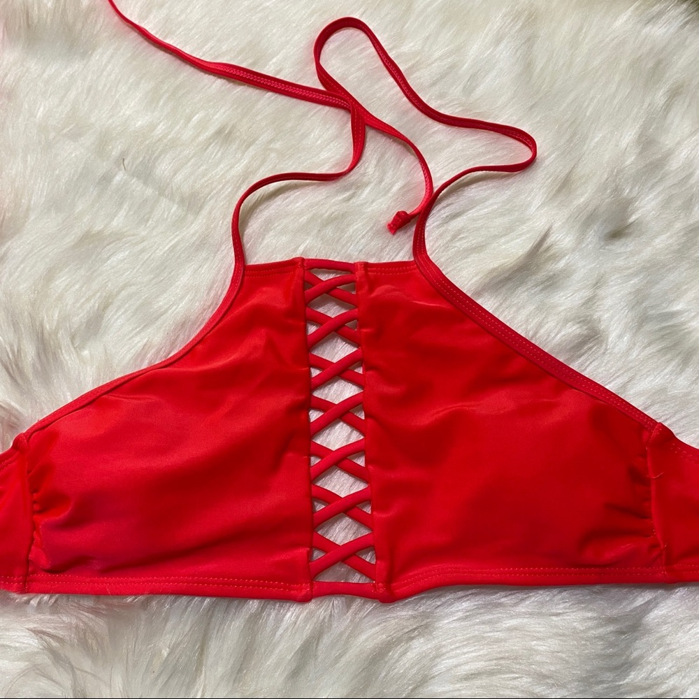 Neon Pink bathing suit top from Aeropostale